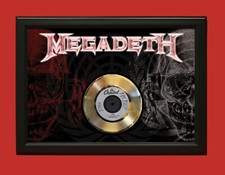 Megadeth Poster Art Wood Framed 45 Gold Record Display C3