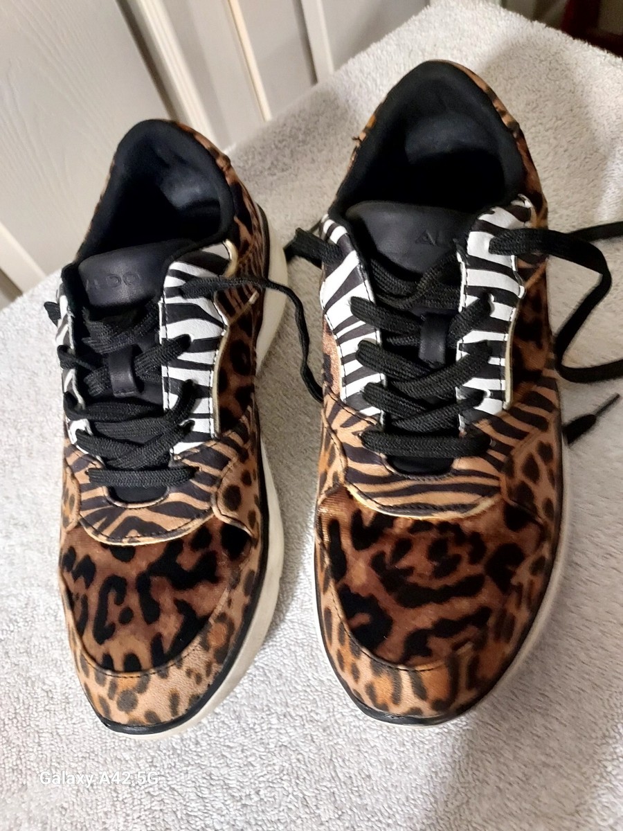Ladies Aldo Animal Print Sneakers Size