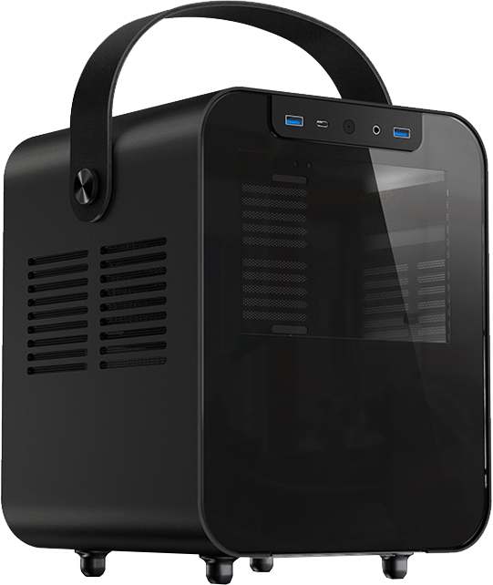 Jonsplus BO100-G Portable, Mini-ITX PC Case with Tempered Glass