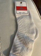 NOS Vtg ITALIAN Baby Socks CREAM FINE COTTON 12-18 Months Sz 5