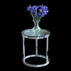 <!--F#f_0-->Tela Polished Stainless Steel Side Table with Clear Tempered Glass<!--F/-->