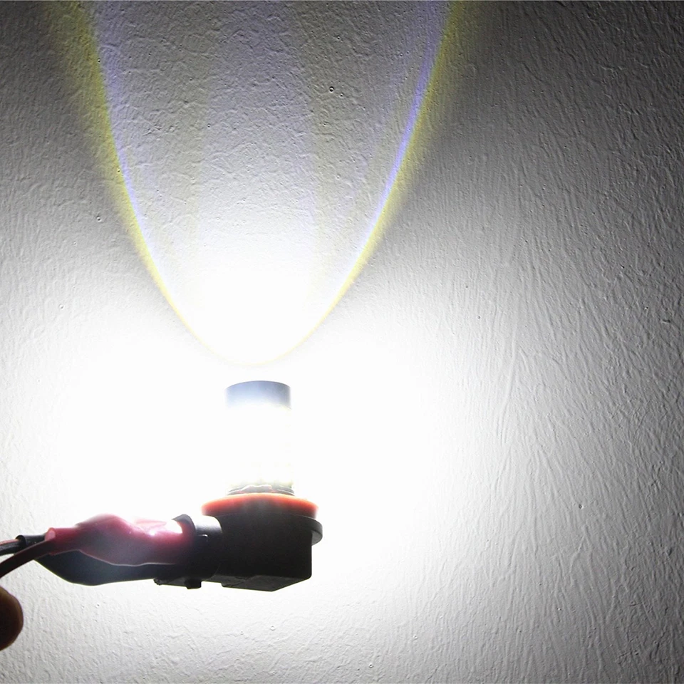 Allá Lighting 2x 2600LM 51-LED H11 H8 6000K Blanco Bombillas Antiniebla Conducción DRL Foto 4 de 4