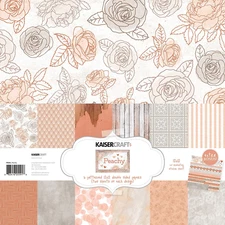 PEACHY Collection 12X12 Scrapbooking Kit Kaisercraft Paper Crafting NEW