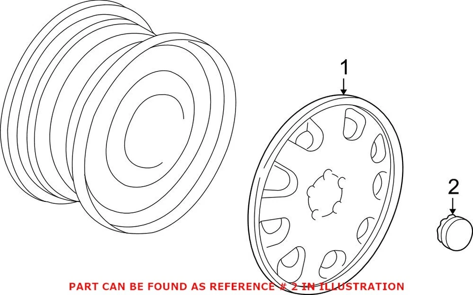 Genuine OEM Aluminum Wheel Cap For Honda Accord Civic Element Pilot Ridgeline - Image 2 of 2