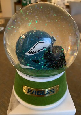 Philadelphia Eagles NFL HELMET Snow Globe -Midnight Green-The Memory Company NWT