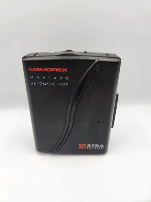 Vtg Memorex MR 1400 Portable Cassette Player - Xtra Bass Boost - Tested / Works