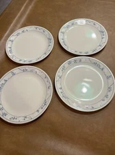 4- Corelle First Of Spring Pattern 10-1/4” diam.  Dinner / Supper Plates vtg USA