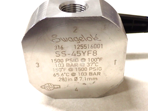 LowTariff✅ Swagelok SS-45YF8 1500 PSI Ball Vae - Picture 4 of 4