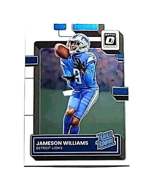2022 Panini Optic Rated Rookie #208 Jameson Williams RC (LIONS) !