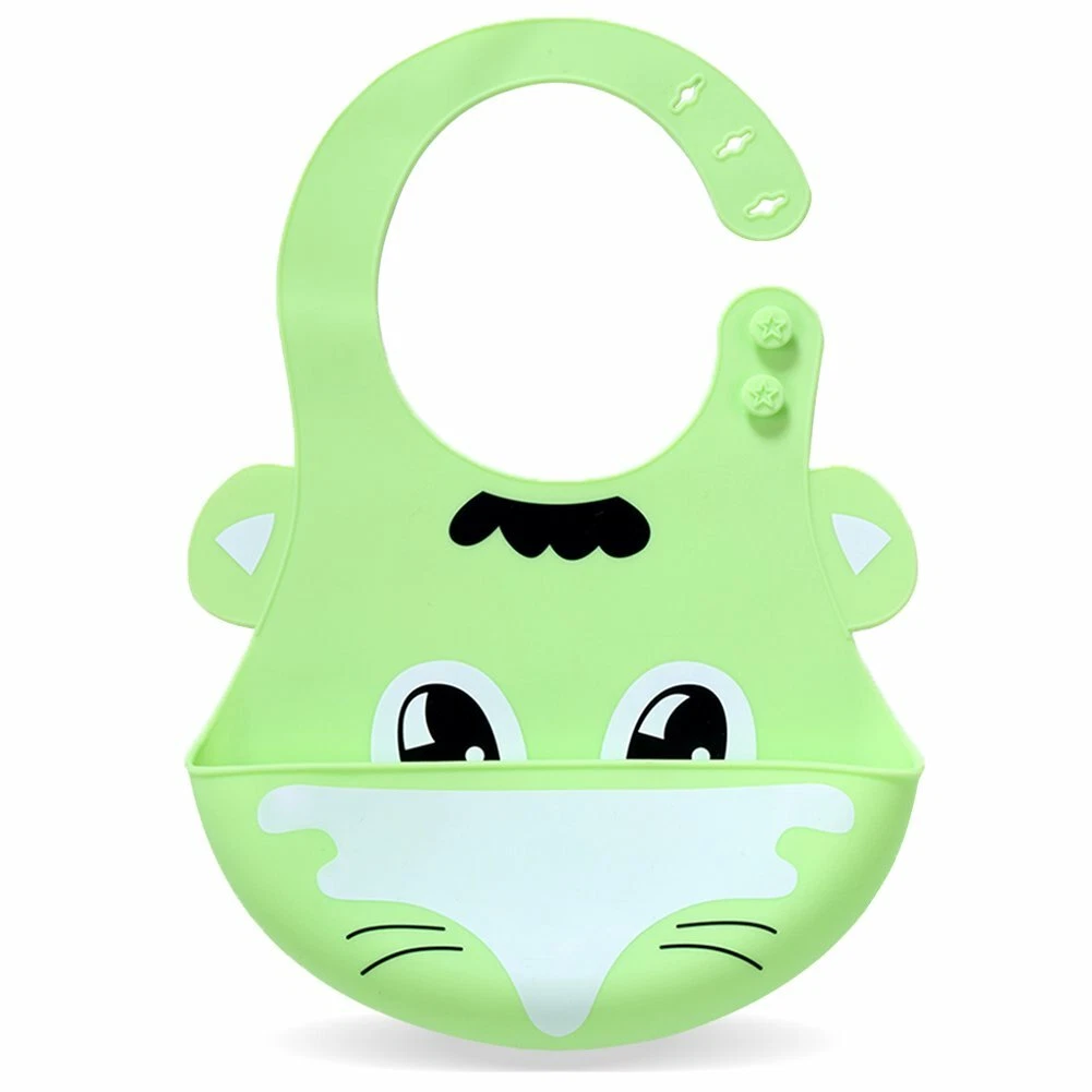 Silicone Baby Bibs, Baby Drool Bibs Feeding Pocket Bibs BPA Free Waterproof