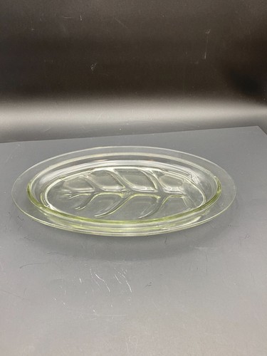 Vintage Pyrex #372 Tree Of Life Clear Glass Meat Carving Platter Serving Tray - Picture 5 of 9
