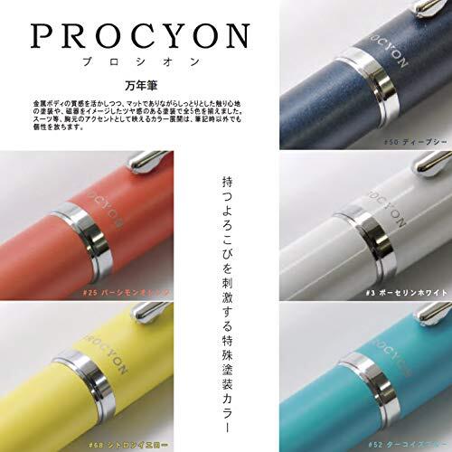 Platinum Fountain Pen PNS-5000#52-3 PROCYON Turquoise Blue Medium Nib - Picture 6 of 6