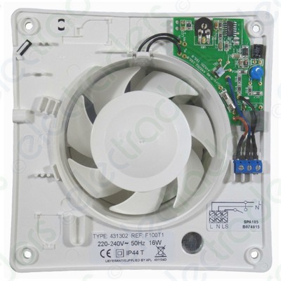 Airvent 431302 Low Profile Extractor Fan - Timer Model 100mm / 4 Inch