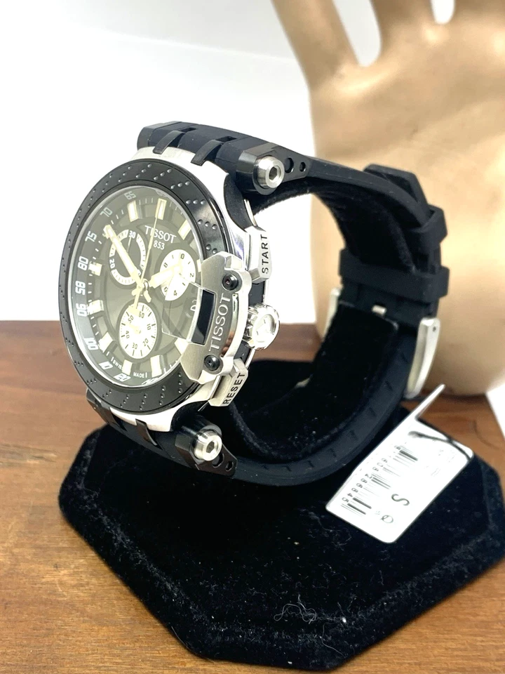 Tissot Men's Watch T-Race Chronograph Swiss Quartz Black Rubber T1154172706100 - Image 2 of 4