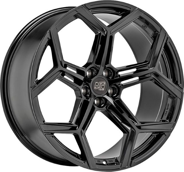 4x Alufelgen MSW 53 GLOSS BLACK 9x19 ET33 LK5 112 19 Zoll Felgen Alu