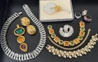 Vintage High End Costume Jewelry Lot Some Signed Trifari Nolan Miller Napier