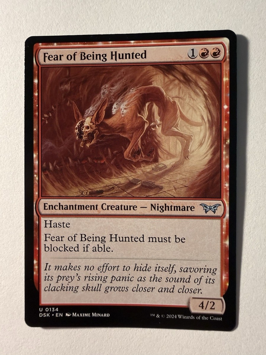 Fear of Being Hunted (134) Duskmourn: House of Horror DSK MTG Magic