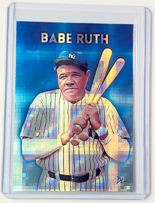 Babe Ruth Limited Edition Artist Signed ''New York Yankees'' Refractor Card 1/1