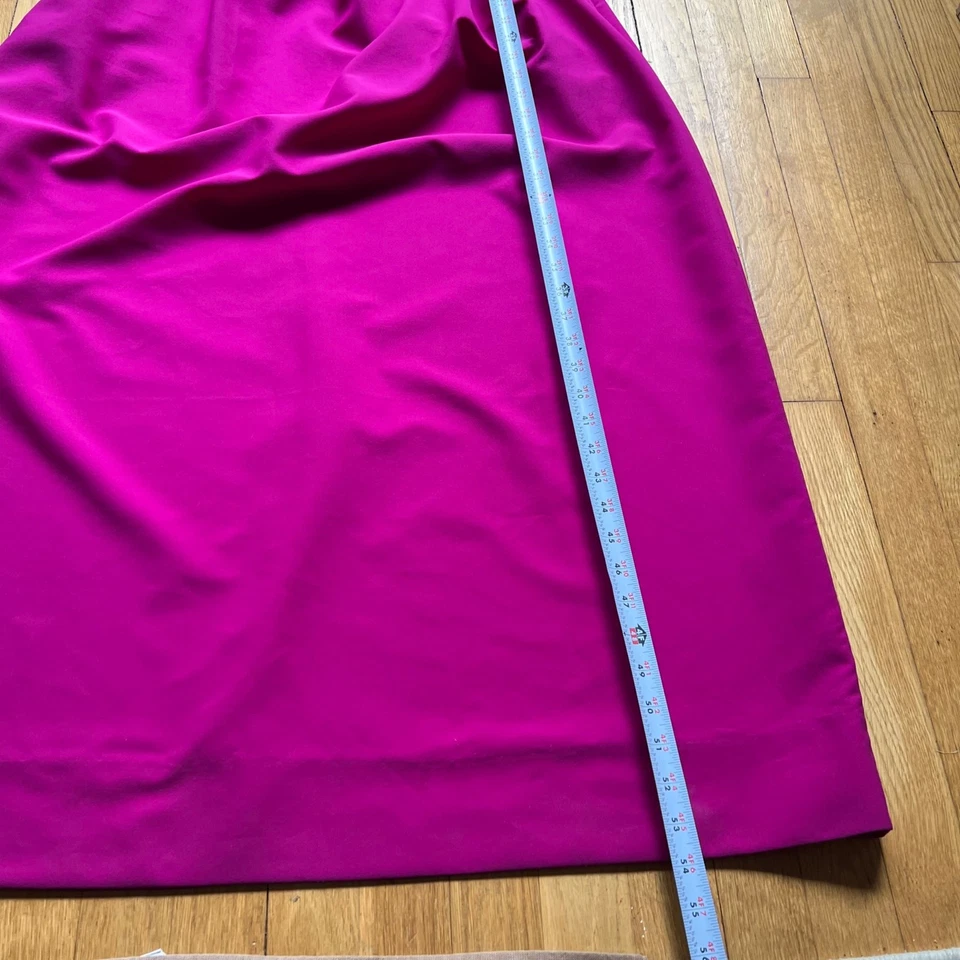 Vestido de Dama de honor Jill Jill Stuart Talla 8 Fucsia Dayglo Cuello en V Profundo Nuevo con Etiquetas Foto 3 de 4