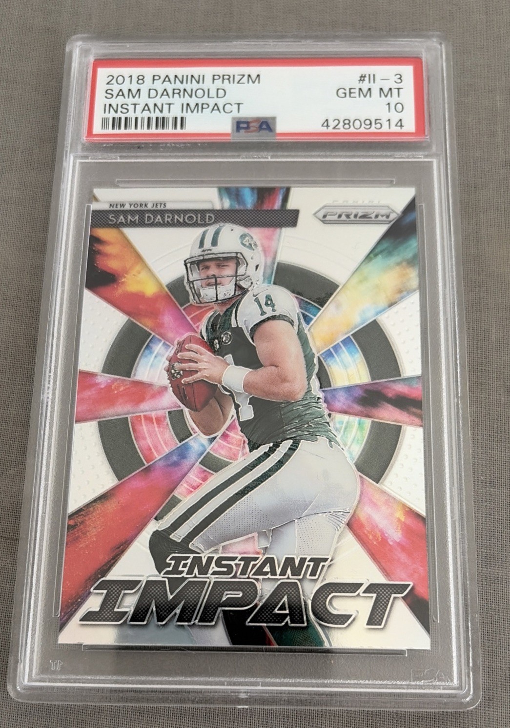 2018 Panini Prizm Instant Impact Sam Darnold II-3 PSA 10 Rookie Instant Impact