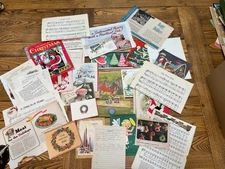 Vintage CHRISTMAS Junk Journal Scrapbook Supply Kit 40 Piece Authentic Ephemera