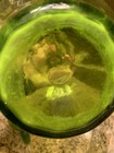 Rare Vintage 1970's MCM Blenko Glass Bubble Decanter Olive Green — photo 6