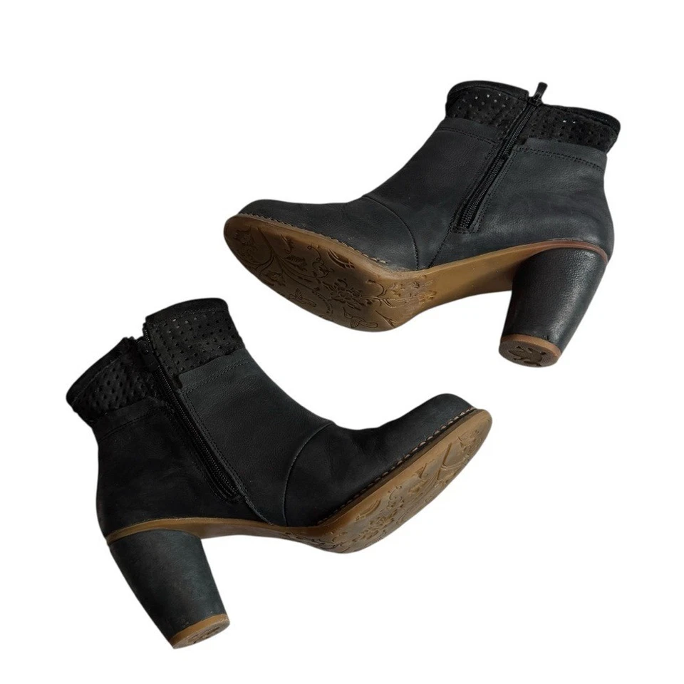 El Naturalista Womens Colibri N495 Leather Boot Black Ankle Booties EUR 41 US 10 - Image 4 of 4
