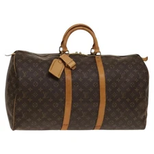 LOUIS VUITTON Monogram Keepall 55 Boston Bag M41424 LV Auth 142205