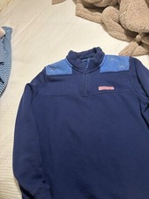 vineyard vines boys shep sweatshirt with lacrosse sticks/navy/ Boys XL