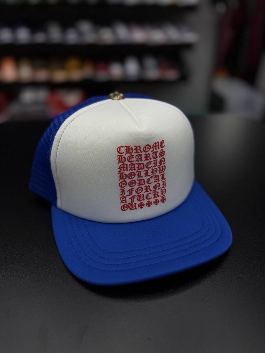 Chrome Hearts Blue White Red Logo SnapBack 100% Authentic EXLUSIVE