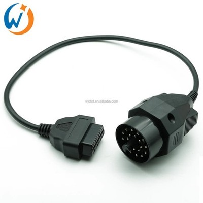 20 Pin Diagnosekabel für BMW OBD2 Scanner Verbindung 40 cm Schwarz Kunststoff