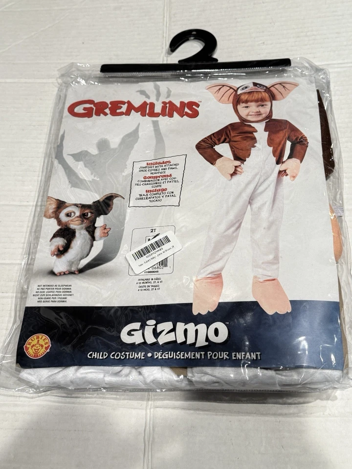 Gizmo Mogwai Gremlins Toddler Halloween Costume Size 2T New Rubies - Image 2 of 3