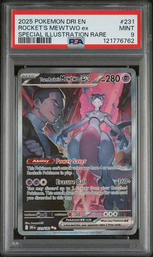 PSA 9 Team Rocket's Mewtwo Destined Rivals 231/182 Pokemon Card