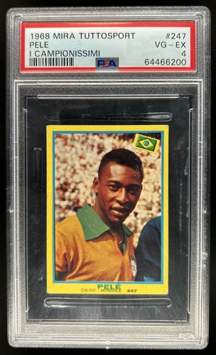 1968 Mira Tuttosport Pele I Campionissimi Vintage Card #247 PSA 4 Brazil