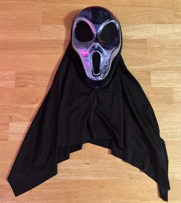Halloween Scream Ghost Face Mask Hard Purple Metallic Magic Paper Group 2009