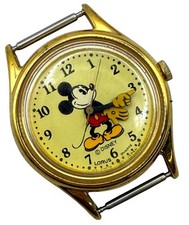 Vintage Disney Lorus Mickey Mouse Moving Hands Watch New Battery Case Only 3