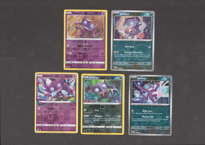 Sableye Pokemon Card Collection Set of 5 English Cards Vintage SM SV Rare Unique