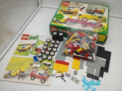 Lego 715 Basic Building Universal Set 100% Complete W/ Box Instructions Race Car