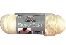 Caron Simply Soft Yarn Off White 9702 6oz 315 Yards Worsted Made in USA