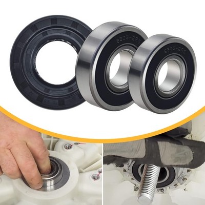 Front Load Washer Tub Ball Bearings Washing Machine Bearing Kit Black 
