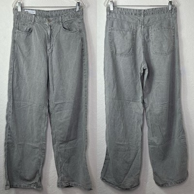 Zara Gray wide leg Pants Size US 8, comfortable, breathable, modern, casual boho