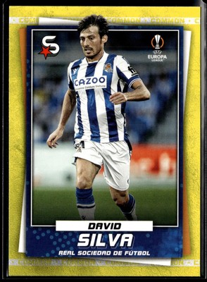 2022-23 Topps UEFA Club Competitions Superstars #176b David Silva Common Yellow