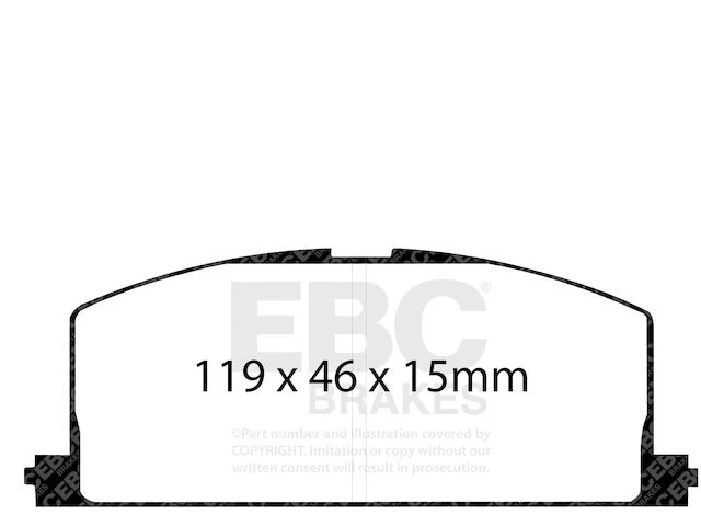 For 1985-1989, 1991-1995 Toyota MR2 Brake Pad Set Front EBC 18435FWXR 1986 1987 - Image 3 of 4