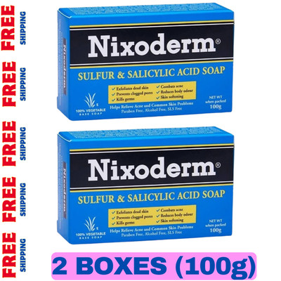 Nixoderm Sulfur & Salicylic Acid Soap | For Acne, Oily & Problem Skin 100g x 2