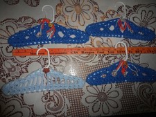 4 Handmade Crochet Child's Hangers Yarn Covered