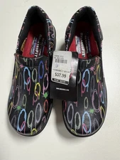 Skechers Womens Work Relaxed Fit Upswep SR Clog Slip Resistant BlackMulti Size 6