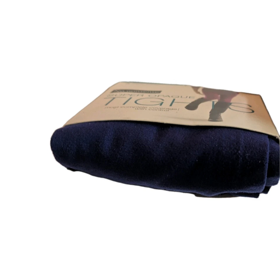 No Nonsense Women's Control Top Pantyhose Blue Shock Super Opaque Size M - Image 3 of 4