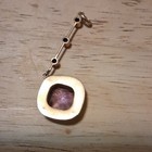 Edwardian Lavalier Pendant Yellow Gold Filled? Purple Stone And Seed Pearls — photo 6