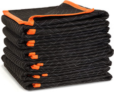 72-Inch by 40-Inch Heavy Duty Padded Moving Blankets, 6-Pack (272406)