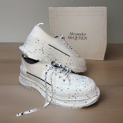 NEW Alexander McQueen Tread Slick Speckled Sneakers Tags Retail $720 sz 49 US 16